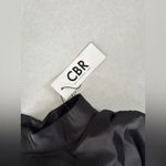 CBR CHIC BOUTIQUE ROSE Black Satin Ruched Mini Dress SIZE MEDIUM Photo 5