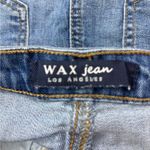 Wax Jean S Raw Hem Distressed Blue Denim Mini Skirt Photo 6