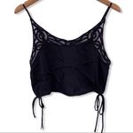 Free People  black satin blouson Brami cropped XS Photo 4