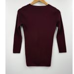 Banana Republic  Burgundy Silk Blend Ribbed Sweater Dress Pockets Size S Photo 5