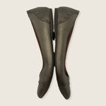 Kork-Ease Korks by  Anabel Studded Metallic Pewter Leather Ballet Flat Q14118 9 Photo 5