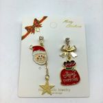 New Christmas SantaClaus gift bag fashion earrings Red Photo 0