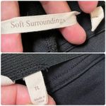 Soft Surroundings  Black Ponte Twilight Floral Legging Pant Size Tall Large Photo 8