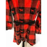 PINK - Victoria's Secret Victoria’s Secret PINK Women’s Plaid Check Dog Print Robe Red Size M/L Photo 5