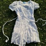 Draper James RSVP Puff Sleeve Wrap Dress Ruffled Striped Size: Small Photo 1