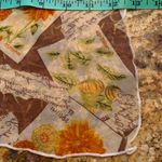 Vintage Cejon Silk Scarf with Seed Packets Floral Rectangle Garden Orange Photo 6