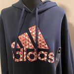 Adidas -‎ Navy Blue and pink Hoodie size medium Photo 2
