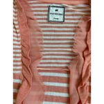 Poof Girl Women's Striped Ruffle Open Front Cardigan Sweater Orange S Photo 2