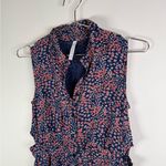 Pepe Jeans Navy Floral Sleeveless Button-Front Dress with Pockets Photo 2