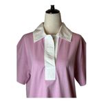 Everlane  Purple And‎ White Collared Short Sleeve The Organic Cotton Polo Dress S Photo 4