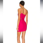 Revolve Superdown Jerica Mesh One‎ Shoulder Mini Dress in Hot Pink Photo 1