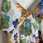 In April 1986 Dress Womens Small Medium Floral Maxi Boho Sundress Lined colorful White Photo 4