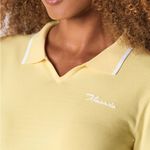 Macade NWT Ella Long Sleeve Polo Butter Yellow Knit Top. ⛳️ Size M Photo 1