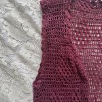 Connections NYC Vintage Burgundy "Free Size" Crocheted Vest Red Size undefined Photo 2
