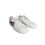 Salvatore Ferragamo NIB Brandy Leather Sneakers in White/Red Size 9.5 Photo 5