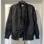 Silence + Noise  Black Bomber Jacket Photo 2