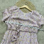 Matilda Jane  Enchanted Garden Artist Floral Tiered Midi Dress Boho in Purple L Photo 14