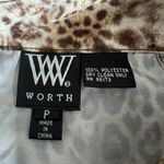 W By Worth Womens Leopard Button Up Top Size P Photo 1