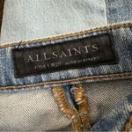 ALL SAINTS Kim Two Tone Asymmetric Hem Jeans in Mid Indigo Size 27 Photo 3