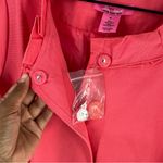 Du Jour Coral Pink Button Front Ruffle Trim Collarless Jacket 3/4 Sleeves NWOT M Size M Photo 8