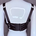 Body rage black faux leather corset tie front bra style shirt top size large Photo 4