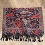 Adrienne Vittadini Paisley Jacquard Fringe Scarf Shawl Wrap 70 x 25 inches NWT Photo 5