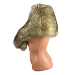 Genuine Blue Fox Fur shawl stole collar wrap scarf Brown Photo 2