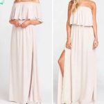 Show Me Your Mumu Hacienda Dress Maxi High Slit Off-Shoulder Flowy Size XS Photo 2