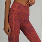 Lululemon Invigorate High Rise Crop 8 23” Crackle Glaze Vintage Orange Larkspur Photo 3
