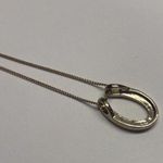 Monet Signed Gold Tone Necklace Rhinestone Horseshoe Shape? With ExtensionChain Photo 8