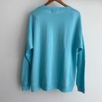 Wildfox  Sweatshirt Womens Medium Roadtrip Aqua Sky Blue Oversized Sweater Photo 4
