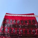 Moulinette Soeurs Anthropologie Red Black Bubble Mini Skirt Sz 0 Photo 3