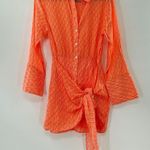 Free People NEW Rillo Beach Summer Shirtdress Extra Small Orange Pink Photo 3