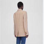 ANINE BING  Tweed Herringbone Blazer Women’s Size Medium Tan Cream Double‎ Breast Photo 1