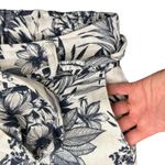 Beau Dawson Blue White Floral Linen Blend Wide Leg Tie Front Pants size M 8 Photo 8