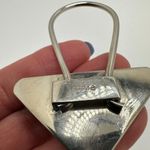 Prada  Triangle Silver‎ Tone Key Ring Chain Replacement Lock Bag Charm Photo 8