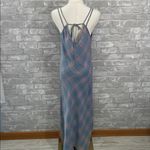Billy T Plaid Maxi Dress in Blue/Pink Blue Size M Photo 3