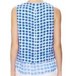 Kate Spade Blue Island Stamp Double Layer Tank Top Blouse Viscose $228 Coastal Photo 7
