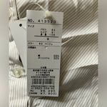 LISSEO Long Sleeve Button Down Shirt Beige White Striped Made in Japan Women's S Multiple Photo 8