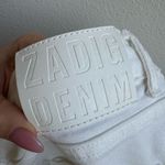 Zadig & Voltaire  Ava Denim Straight Slim Fray Ankle Jeans Judo White Size 26 Photo 7