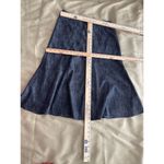 JM Collection  Women's PETITE 8P Blue FLARED Stretch Skirt Photo 6