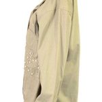 Maurice's  Womens Utility Cargo Jacket Feminine Pearl Bead Accent Green Medium Photo 2