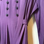 Vintage 90s Purple Midi Dress Lace Collar Long Sleeve Tie Waist Lisa II Size 12 Photo 7