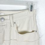 PacSun  Pacific Sunwear Fray Panel Details High Rise Cream Dad Jeans, Size 28 Photo 11