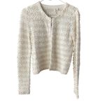 Women's Cream Cardigan sz S Frenchi Loop Knit Cardigan Sz S Photo 1