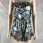 Victoria's Secret  Floral Satin Flounce Romper Size SMALL Photo 0