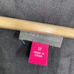Vince Camuto  Womens Linen Dress Size 12 Black Button Front Sleeveless NWT Photo 4
