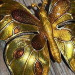 Vintage Butterfly Brooch/Pin West Germany Golden 1960’s Retro Kitsch Gold Photo 6