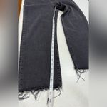 Madewell  Women's High Waist Classic Straight Jeans Black Frayed Hem, Size 27 Photo 14