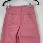 Maeve Women's Pink The Ettie High Rise Frayed Hem Crop Wide Leg Jeans Size 26T Photo 7